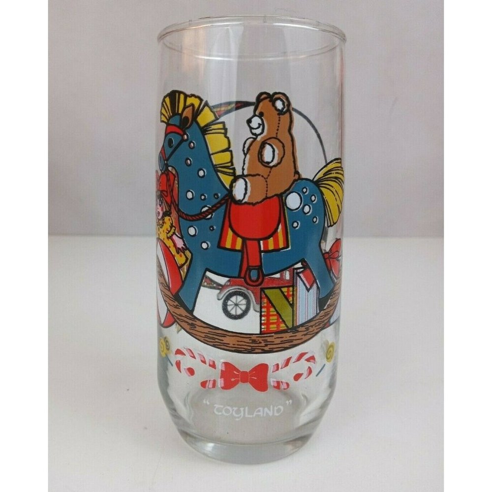 Vintage 1984 Pepsi Christmas Collection "Toyland" Collectible Drinking Glass
